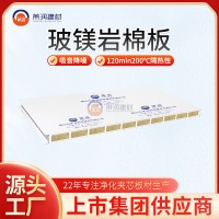 玻鎂巖棉夾芯板防火隔熱材料100mm巖棉彩鋼復合板保溫材料隔熱板